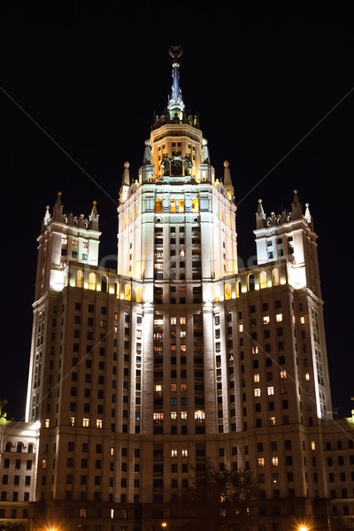 здании красивой мнение советский небоскреба Москва Сток-фото © sailorr