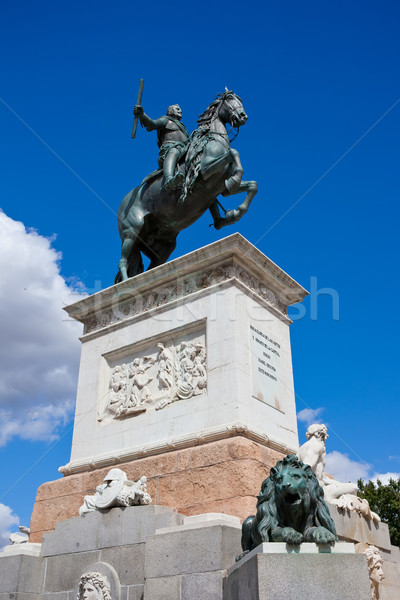 Statue of Felipe IV Stock photo © sailorr