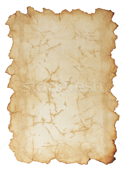 Stockfoto: Papier · oud · papier · geïsoleerd · witte · textuur · kaart