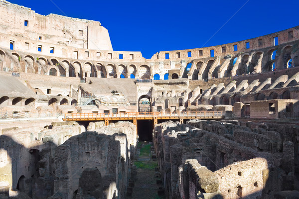 Ruínas coliseu Roma famoso romano anfiteatro Foto stock © sailorr