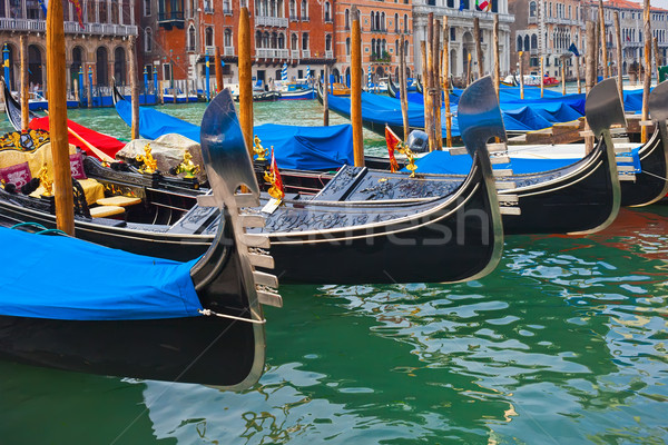 Gondolas in Venice Stock photo © sailorr