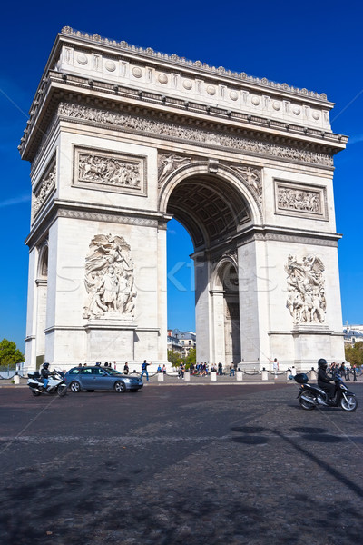 Arc de Triomphe berühmt Paris Frankreich Gebäude Bau Stock foto © sailorr