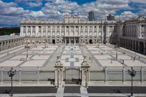 Reale palazzo Madrid bella view noto Foto d'archivio © sailorr