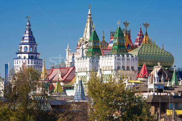Kremlinul frumos vedere Moscova Rusia perete Imagine de stoc © sailorr