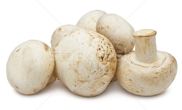 Stockfoto: Champignon · champignons · vers · geïsoleerd · witte · voedsel