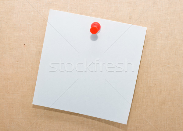 Nota alb hârtie birou roşu scrie Imagine de stoc © sailorr