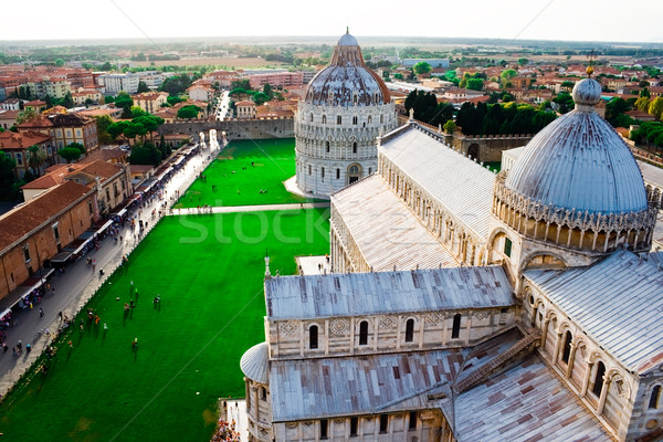 Stockfoto: Vierkante · toren · Italië · gras · bouw