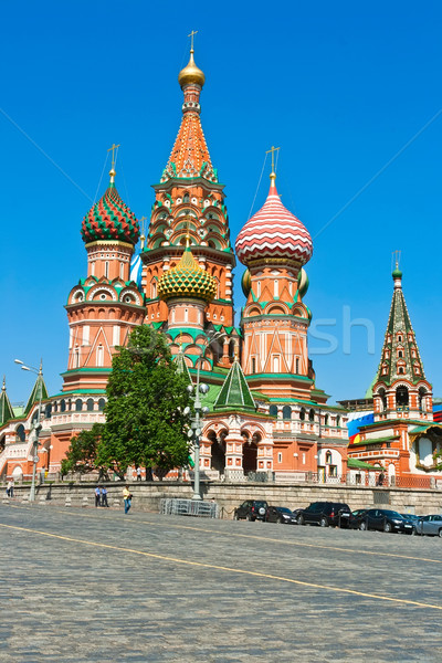 Foto stock: Manjericão · catedral · Moscou · Praça · Vermelha · Kremlin