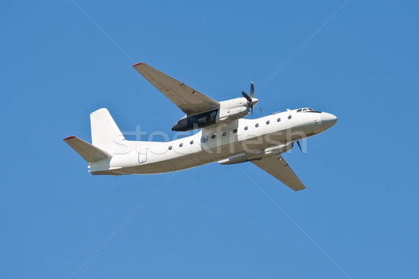 Avion belle blanche ciel bleu ciel avion [[stock_photo]] © sailorr