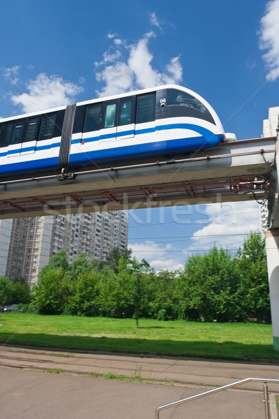 Monotrilho trem moderno rápido ferrovia Moscou Foto stock © sailorr