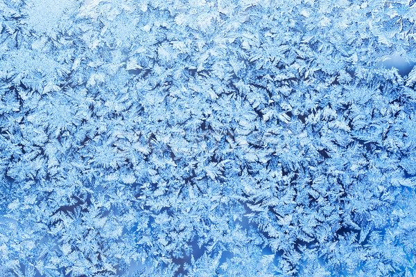 Foto stock: Geada · padrões · padrão · inverno · janela · textura