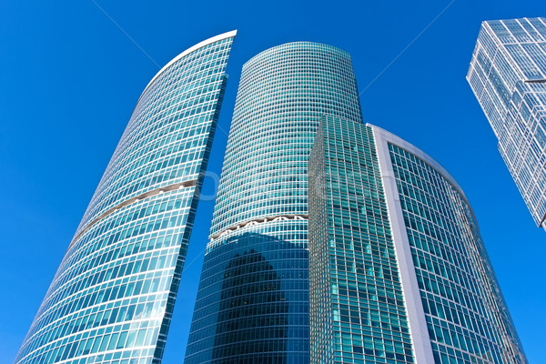 Modern Moszkva város üzlet központ égbolt Stock fotó © sailorr