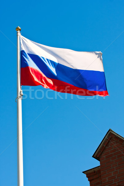 Bandeira Rússia russo blue sky assinar nuvem Foto stock © sailorr