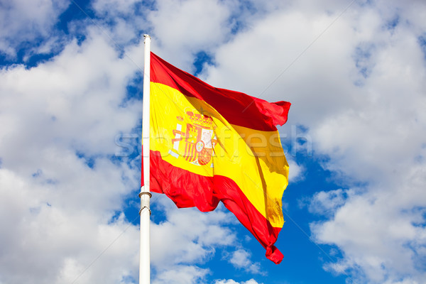 スペイン国旗 フラグ スペイン 青空 移動 風 ストックフォト © sailorr