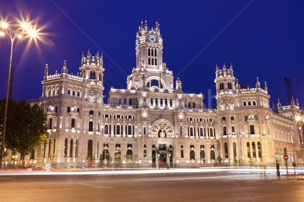 дворец Мадрид центральный почтовое отделение квадратный Испания Сток-фото © sailorr