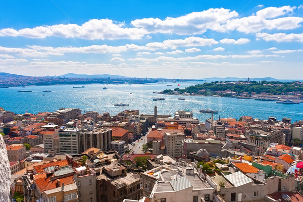 Gouden hoorn istanbul panoramisch toren Stockfoto © sailorr