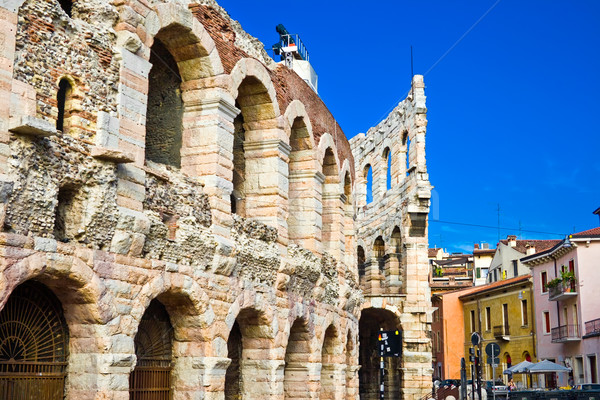 Zdjęcia stock: Roman · arena · verona · ruiny · Włochy · świetle