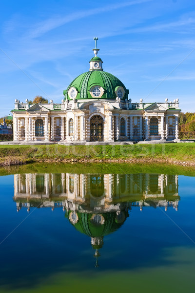 Gyönyörű tükröződés park Moszkva Oroszország égbolt Stock fotó © sailorr