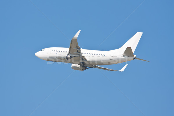 Avion belle blanche ciel bleu ciel bleu [[stock_photo]] © sailorr