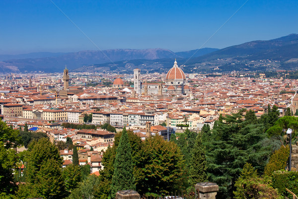 Florencja Cityscape Święty mikołaj kościoła miejskich panoramę Zdjęcia stock © sailorr