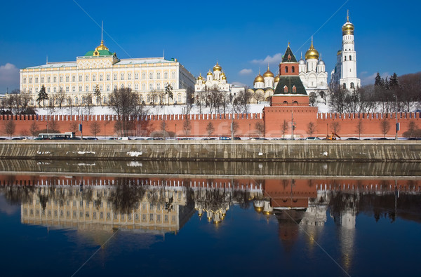 Сток-фото: Москва · известный · Кремль · здании · стены · крест