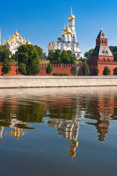 Moskau Kremlin schönen Ansicht Fluss Russland Stock foto © sailorr