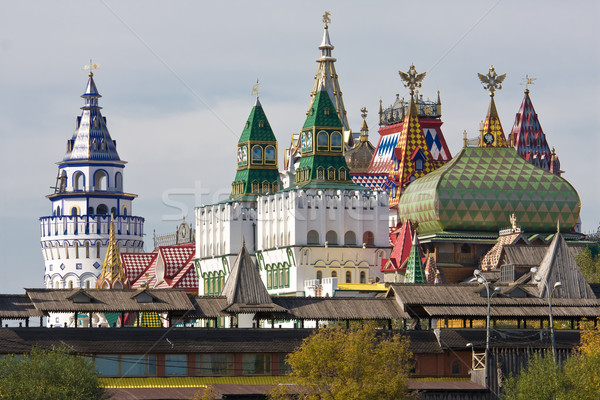 Kremlin schönen Ansicht Moskau Russland Wand Stock foto © sailorr