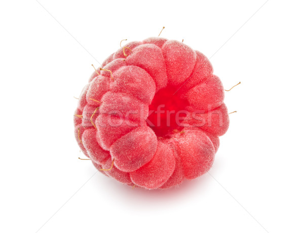 [[stock_photo]]: Fraîches · framboise · rouge · isolé · blanche