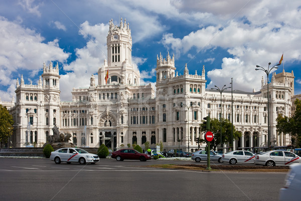 Stock foto: Palast · Madrid · zentrale · Postamt · Platz · Spanien
