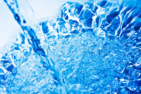 Azul agua transparente salpicaduras blanco resumen Foto stock © sailorr