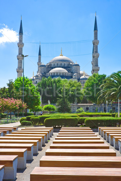 Azul mezquita Estambul Turquía edificio religión Foto stock © sailorr