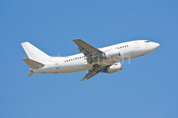 Avion belle blanche ciel bleu ciel bleu [[stock_photo]] © sailorr