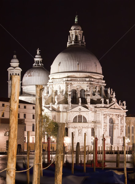 Wenecja katedry Święty mikołaj noc Włochy budynku Zdjęcia stock © sailorr