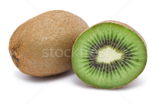 Kiwi proaspăt izolat alb alimente natură Imagine de stoc © sailorr