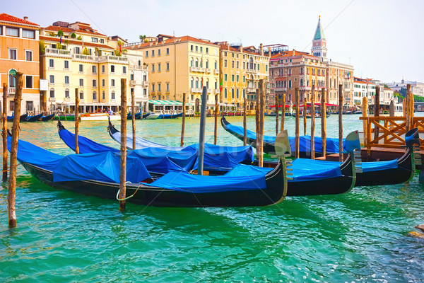 Gondolas in Venice Stock photo © sailorr