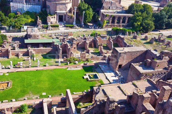 Romeinse forum ruines beroemd oude Rome Stockfoto © sailorr