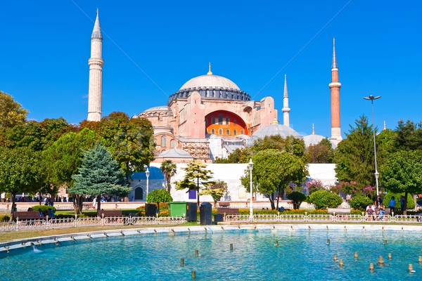 Bella view Istanbul Turchia chiesa blu Foto d'archivio © sailorr