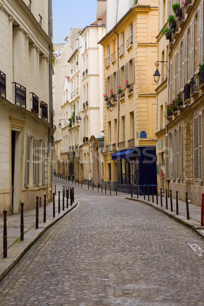 Europe Deserted Street in Paris Stock photo © saje