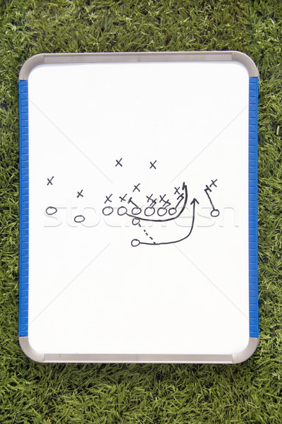 Fotbal clipboard joacă diagramă alb Imagine de stoc © saje