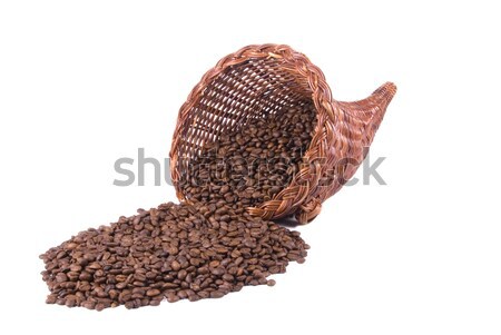 Kávé bőségszaru elöl zárt fonott kávé Stock fotó © saje