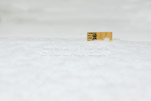 Ruler in Snow 36 Inches Close Stock photo © saje