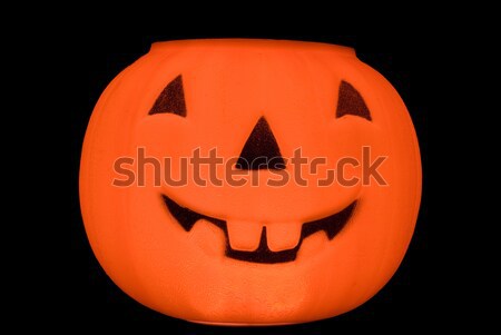 Halloween plástico calabaza naranja utilizado Foto stock © saje