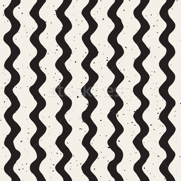 Vector Seamless Vertical Wavy Lines Grunge Pattern Stock photo © Samolevsky
