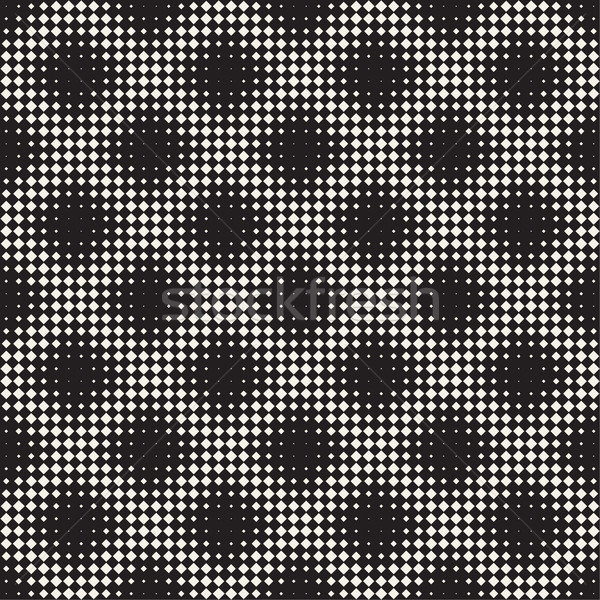 Stylish Minimalistic Halftone Grid. Vector Seamless Black and White Pattern Stock photo © Samolevsky