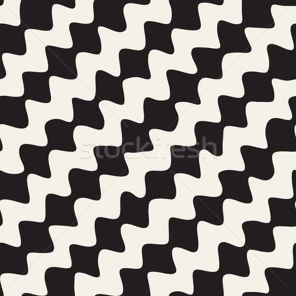 Vector fara sudura negru alb diagonala ondulat Imagine de stoc © Samolevsky