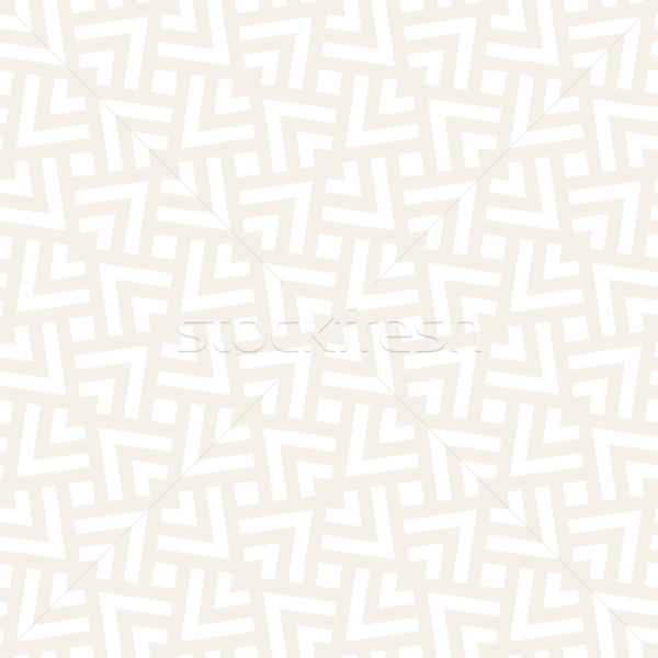 Subtle Ornament With Striped Rhombuses. Vector Seamless Monochrome Pattern Stock photo © Samolevsky