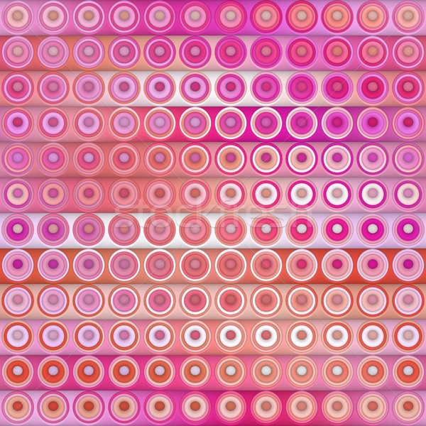 Raster Seamless Pink Color Shades Gradient Horizontal Stripes And Circles Pattern Stock photo © Samolevsky