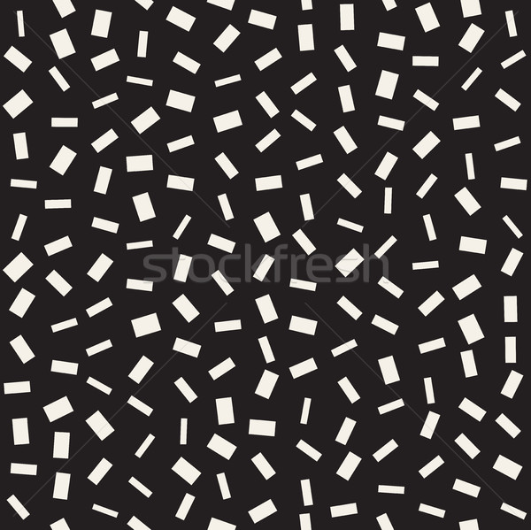 Stock photo: Trendy Texture With Scattered Geometric Shapes. Vector Seamless Pattern.