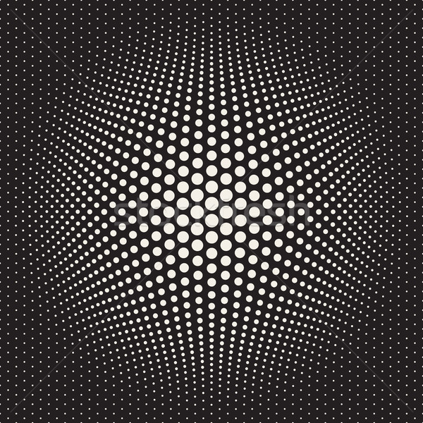 Vector Seamless Halftone Circles Bloat Effect Pattern Stock photo © Samolevsky