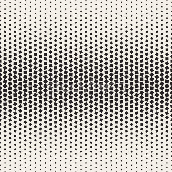 Vector Seamless Black and White Halftone Random Squares Pattern Stock photo © Samolevsky